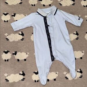 Boss Blue Footie One Piece with Enclosed Feet